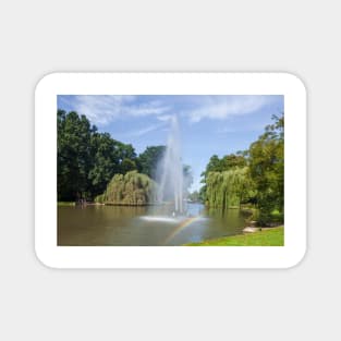 Germany; Europe; Lower Saxony; Delmenhorst; Park; park area; graft; rainbow; Fountain; water fountain Magnet