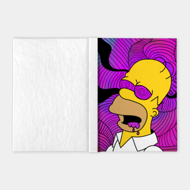 Trippy Homer Simpson Simpsons Notebook Teepublic How to draw bart simpson | easy cartoon drawings, simpsons. trippy homer simpson