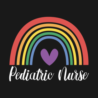 Pediatric Nurse Rainbow T-Shirt