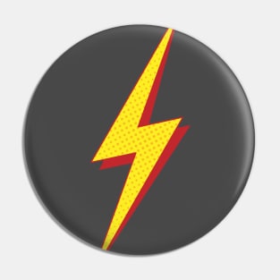 Lightning Bolt - Halftone Design Pin