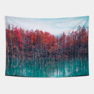 Shirogane Blue Pond Tapestry