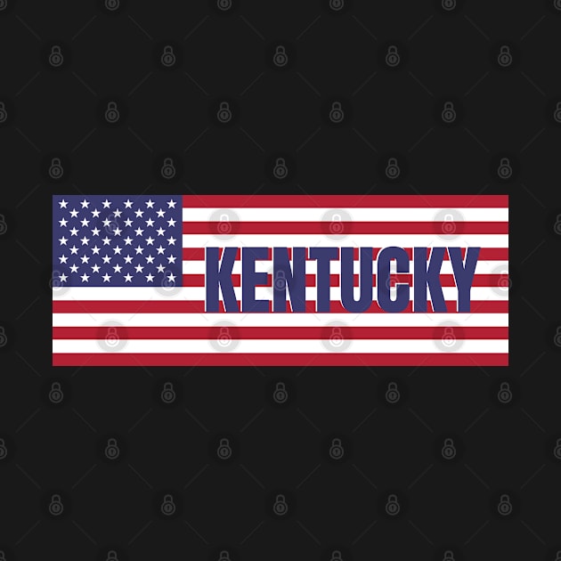 Kentucky State in American Flag by aybe7elf