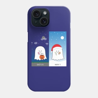 Gordie the Ghost (Oct 31 vs Nov 1) | by queenie's card Phone Case