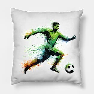 Soccer football Ink art Pillow