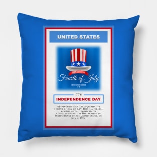 Independence Day - United States - For 4th of july - Print Design Poster - 1706206 Pillow