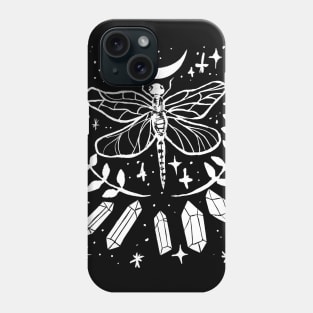Dragonfly, Crystals, Magical Witchy Goth Phone Case