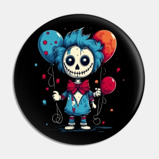 Scary Clown Ghost Pin