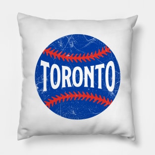 Toronto Retro Baseball - White Pillow