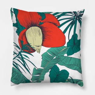 Seamless tropical pattern with banana palms Pillow