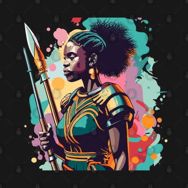 African Woman Warrior by Graceful Designs