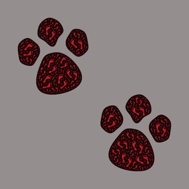 Footy paw prints by johnhain