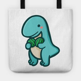 T-Rex with melons, Derpy Dino, Dinosaur Tote