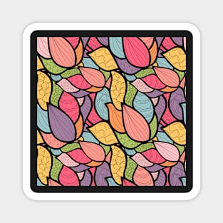 Abstract hand-drawn pattern with waves. Magnet