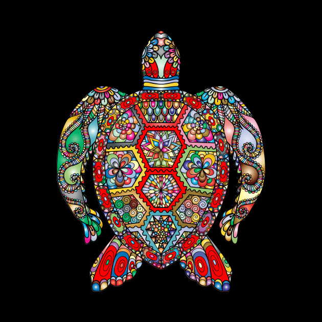 Colorful Turtle Design Lover, Mandala Lover , Mandala Design , Mandala Artwork - Turtle Power - Phone Case