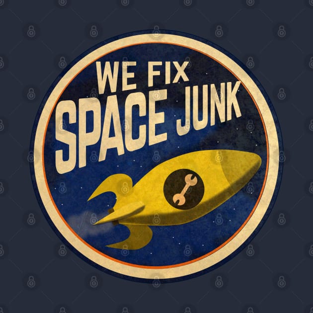 We Fix Space Junk Logo (round) by Battle Bird Productions