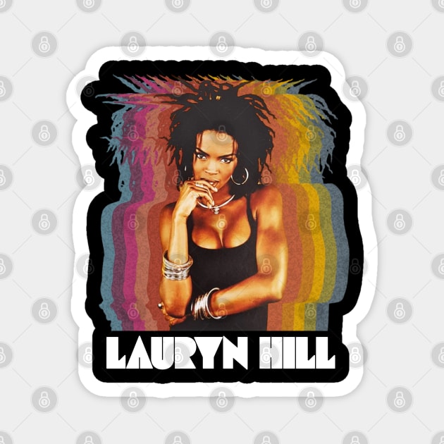 lauryn hill retro Magnet by WingkingLOve