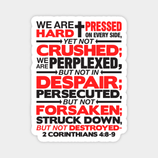 2 Corinthians 4:8-9 Not Forsaken Magnet