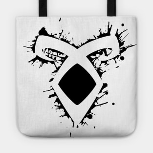 Shadowhunters rune / The mortal Instruments - Angelic power rune voids and outline splashes (black) - Clary, Alec, Izzy, Jace, Magnus - Malec Tote