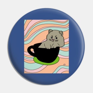 Coffee Cup Bathing Drinking Crazy Pin