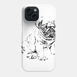 Pug watercolor Phone Case