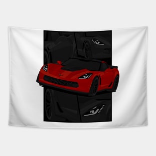 Z06 DARK-RED Tapestry