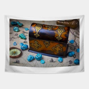 Treasure Box And turquoise Stones Tapestry