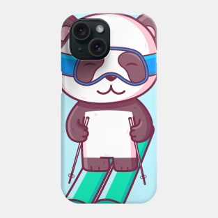 Cute Kawaii Panda Ski Phone Case