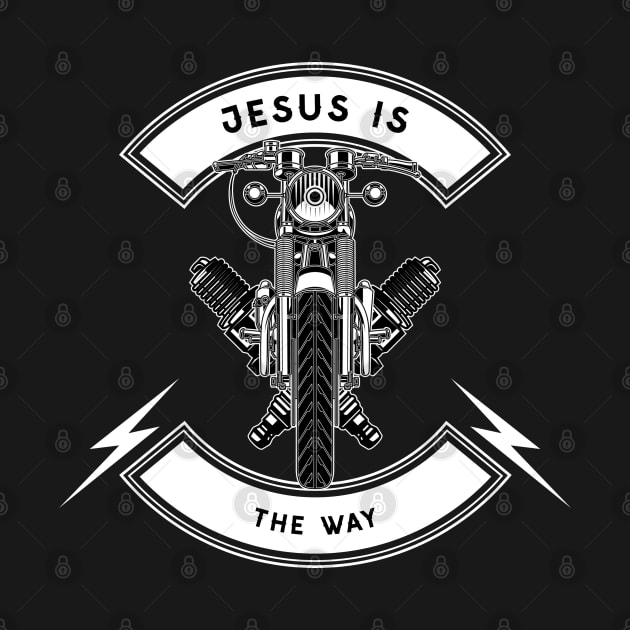 Jesus is the Way - Christian Biker - Motorcycle Design by ThreadsVerse