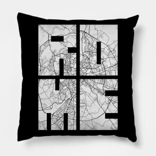 Rome, Italy City Map Typography - Light Pillow