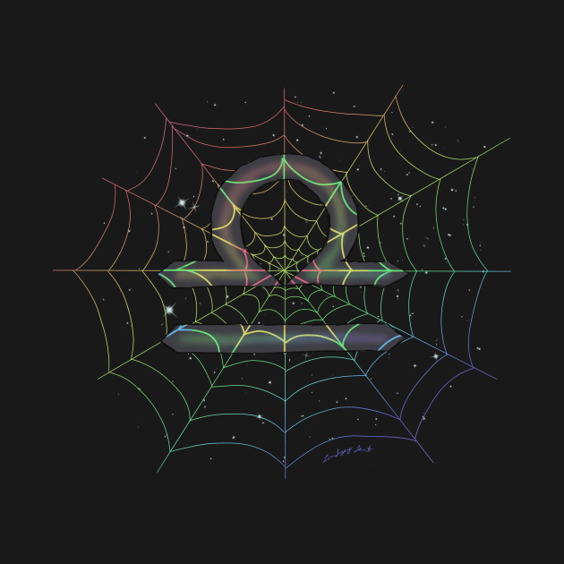 Rainbow spiderweb Libra by HauntedIndigo