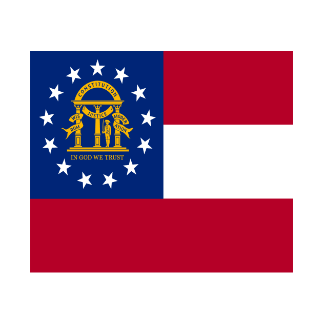 Georgia flag. USA by flag for all