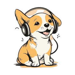 Puppy Enjoy The Music T-Shirt