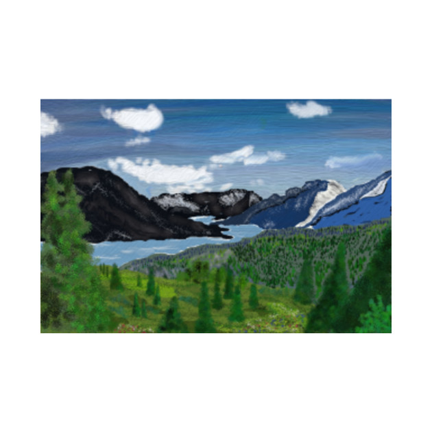 Fjord Mountains Mountain Painting Kids T Shirt Teepublic