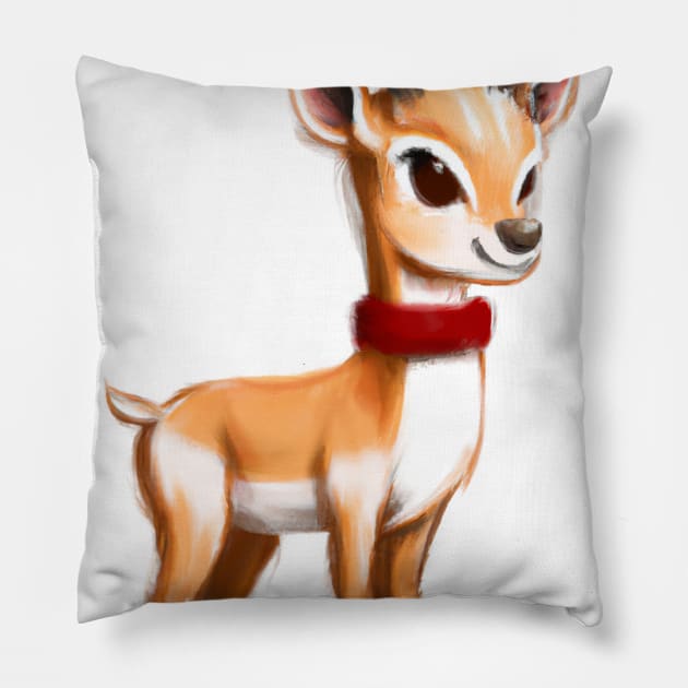 Cute Impala Drawing Pillow by Play Zoo