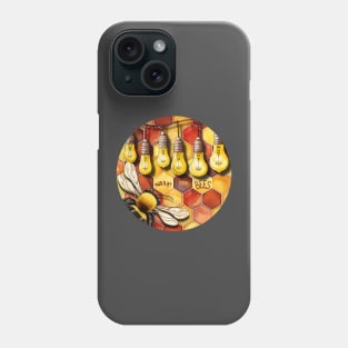 Honeycomb with Bee and Save the Bees Phone Case