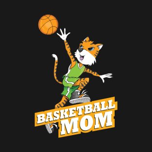 Cat Basketball Mom-NBA Mother Fan-Mom Basketball Player  Gift Idea T-Shirt