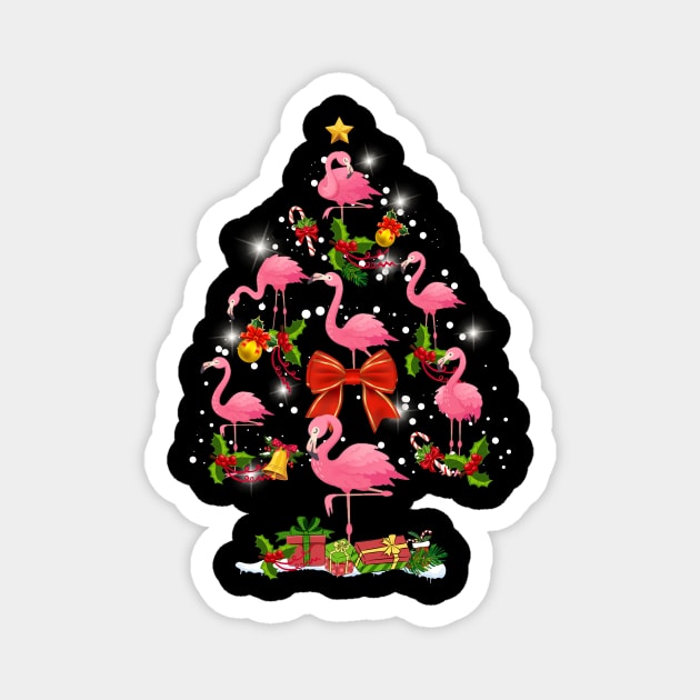 Flamingo Christmas Tree Magnet by Simpsonfft