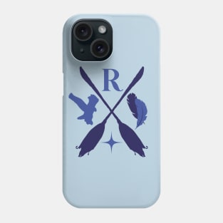 blue raven house wizarding school logo Phone Case