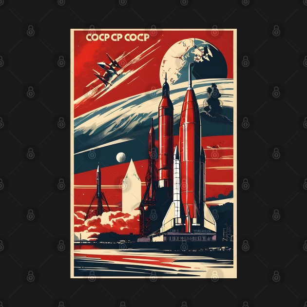 Soviet rocket poster by Spaceboyishere