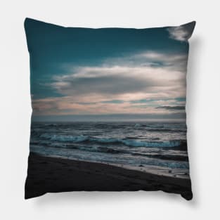 Cold Day at the Beach, New-Brunswick Canada V3 Pillow