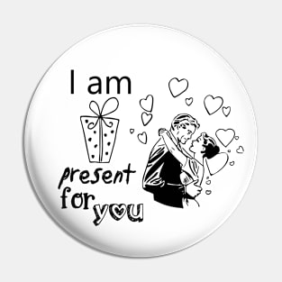 Valentine with Humor. Retro Comic Illustration with Wordplay Pin