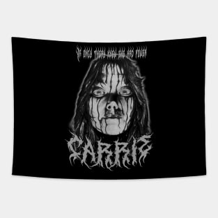 Carrie, Classic Horror, (Black Metal & White) Tapestry