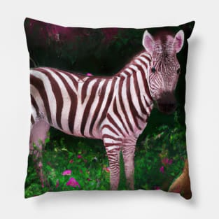Pink Zebra Pillow