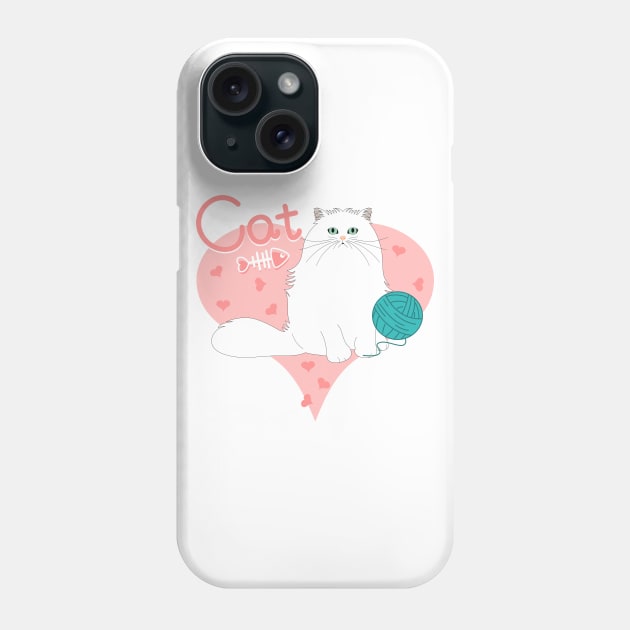 Love Persian Cat Phone Case by LulululuPainting