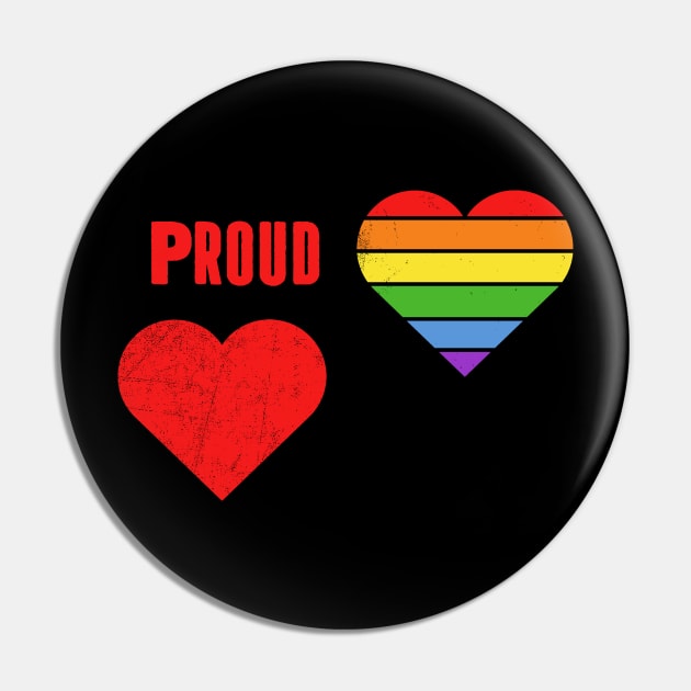 Proud T-shirt LGBT Pride Shirt LGBTQ Supporter Pride Month Gift Gay Pride Pin by NickDezArts