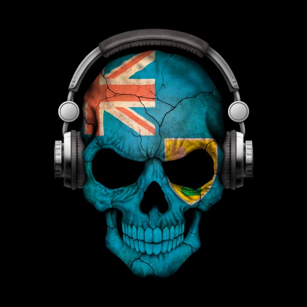 Dark Skull Deejay with Turks and Caicos Flag by jeffbartels