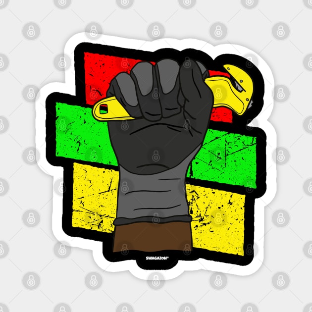 Gloved Fist Coworker Swagazon Associate Black History Month Magnet by Swagazon