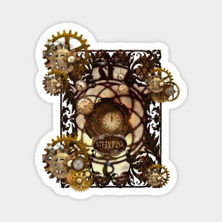 Awesome steampunk design, clockwork Magnet