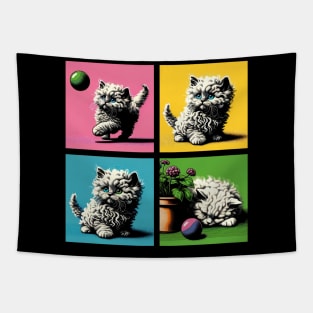 Selkirk Rex Pop Art - Cute Kitties Tapestry