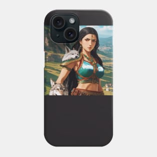 Ancient Turkish Warrior woman (ABAKAY) Phone Case